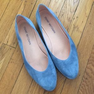 Stuart Weitzman blue suede shoes